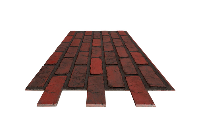 Antique Brick - Dark Red - Dark Grout